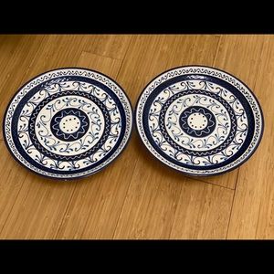 Elegant Blue and White Dinner Plates